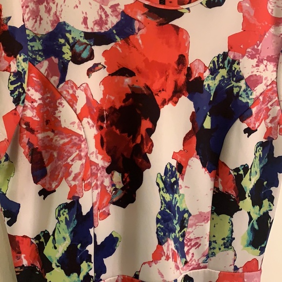 MILLY for DesigNation Floral Fit & Flare Scuba Dress - Picture 4 of 4